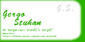 gergo stuhan business card